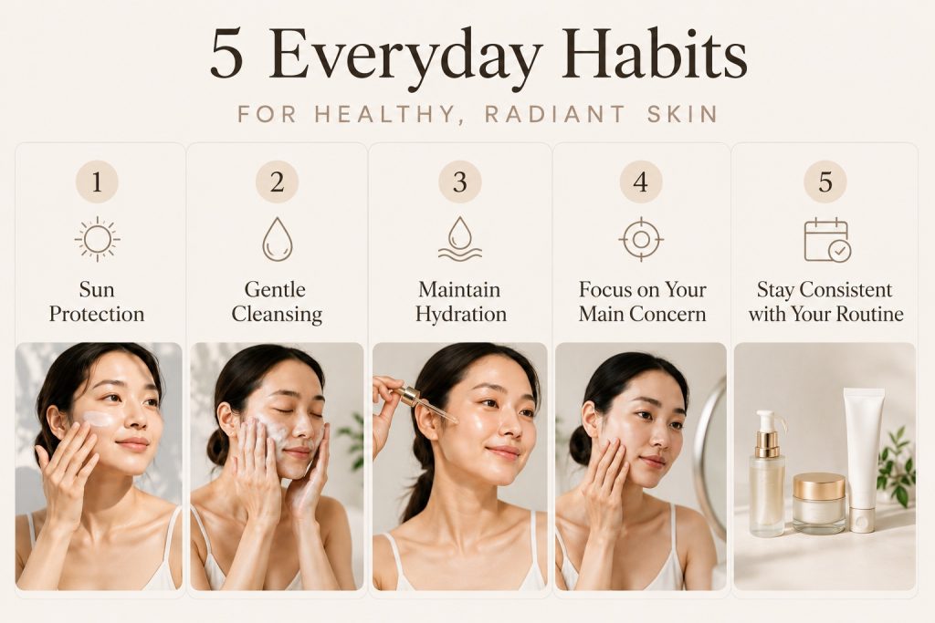 5 everyday habits for healthy, radiant skin